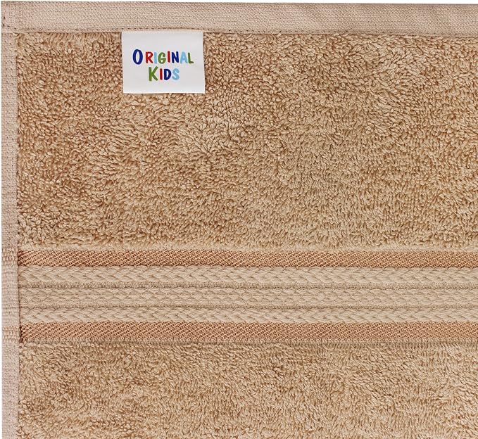 ORIGINAL KIDS Hooded Bath Towel Wrap - Ultra Soft 100% Cotton Terry Large Oversized Hooded Kids Towel - Toddler Big Kid Shower Pool Beach Towel - Absorbent Quick Dry Easy Care Gift - 30 x 54 - Linen
