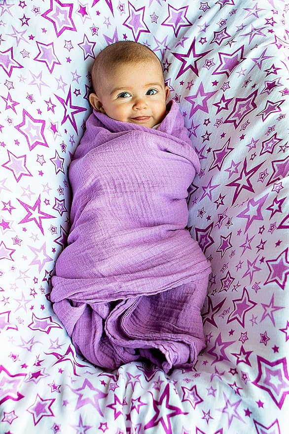 Miracle Blanket Soft Muslin Swaddles Newborn Nursery Sleep Essential - Pack of 2 Warm Wraps (Forest Owls)