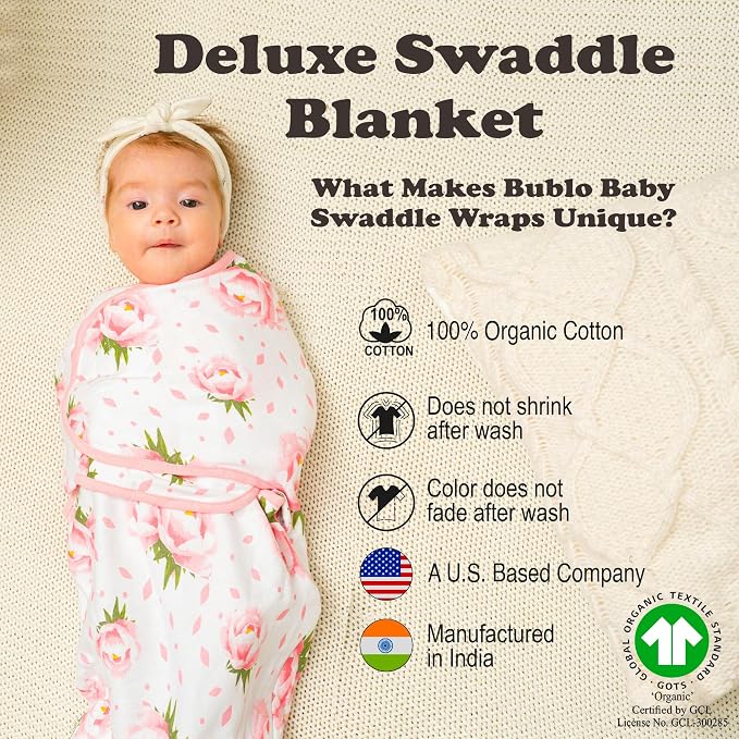 Organic Zipper Swaddle Sleep Sacks – 3-Pack Swaddles for Newborns 0-3 Months, Adjustable & Breathable Infant Sleep Sack, Easy Diaper Change Swaddling Blanket for Baby Girls & Boys