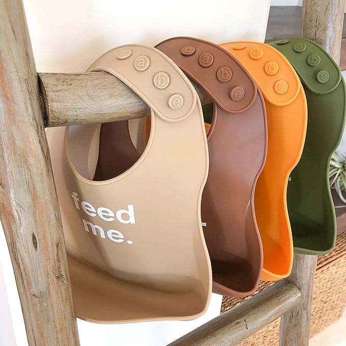 Denver James Silicone Feeding Bibs | Dishwasher Safe. Waterproof. Adjustable.