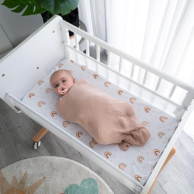 Comfy Cubs Muslin Swaddle Blankets Pack of 4, 47 x 47 Inches, Soft Cotton Baby Blanket Set, Large Multipurpose Swaddling Wraps for Newborns - Self-Soothing Swaddle - Cream, Blush, Bold Blush, Mauve