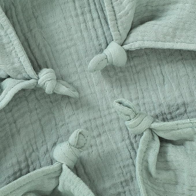 Organic Cotton Bunny Loveys for Babies,Newborn Baby Lovey Security Blanket,Lovies for Babies New Born Baby Unique Neutral Gifts Boys and Girls (Bunny-Green)