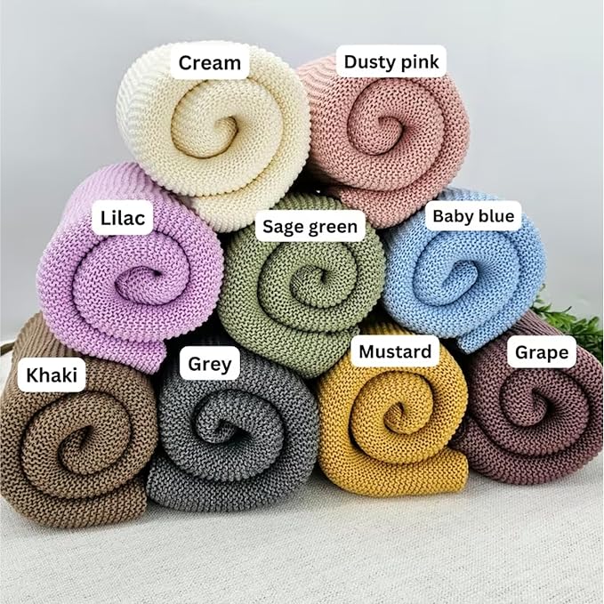 IZI POD Personalized Knit Baby Blanket, Embroidered Name Nursery Blanket, Custom Name Baby Boy Girl Blanket Shower, Baby Newborn Blanket, Baby Boy Girl Knit Blanket, Baby Gift