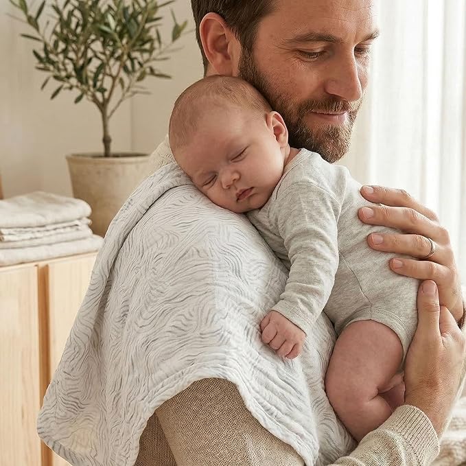 GLLQUEN BABY Receiving Blanket Boy Cotton Muslin Swaddle Blankets Girl Newborn Squares Breathable & Soft Thin Baby Blankets Cloths Double Absorbent Infant Swaddling Wrap - 6 Pack (Dinosaur)