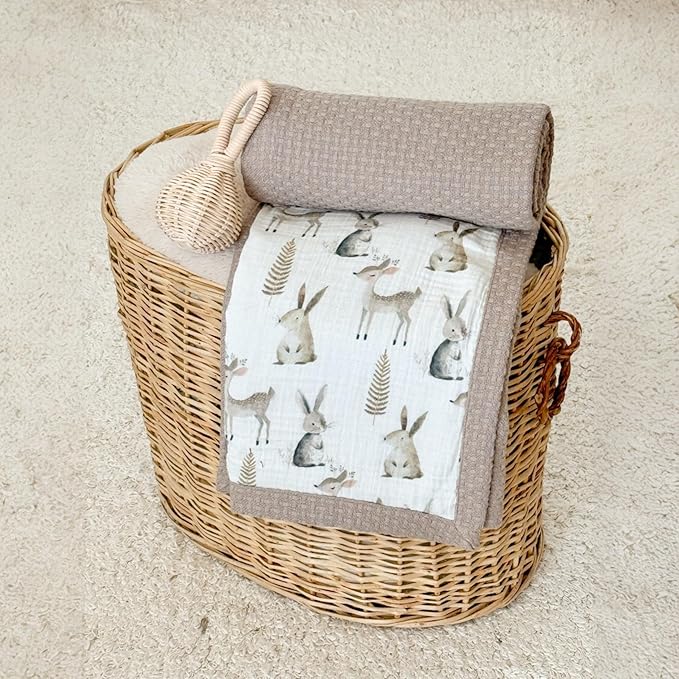 Mouliss Personalized Baby Blanket with Name ??Handmade 100% Organic Cotton Newborn Gift | Custom Knit Blanket for Boys, Girls, Kids & Baby Showers