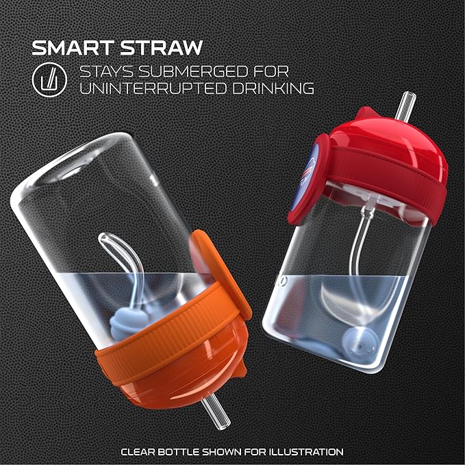 Smilo Straw Cup - Chicago Bears Officially Licensed NFL Sippy Cup - Baby and Toddler Cup with Weighted Silicone Straw and 8.5 oz Capacity - BPA-Free