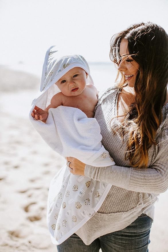 Copper Pearl Hooded Bath Towels Premium Knit/Terry Cloth Baby Towels with Hood, Pockets, and Cool Designs - Great to Gift and Make Bath Time Fun - Baby Bath Towel, Chip