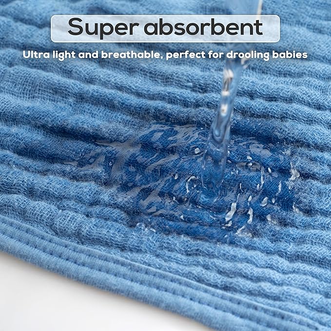 Muslin Hooded Baby Towels for Newborns, 32"x32", 100% Cotton ??6 Layers Super Soft Absorbent Breathable, Baby Bath Towel, Toddler Bath Towel ??Pack of 2