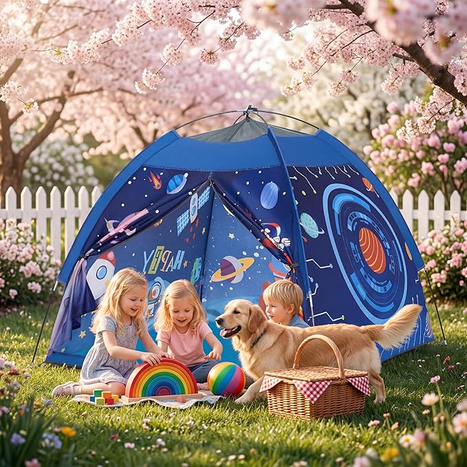 Mnagant Space World Play Tent Galaxy Dome Playhouse for Boys and Girls Imaginative Play-Astronaut Space for Kids Indoor and Outdoor Fun, Perfect Kid?™s Gift- 47" x 47" x 43"
