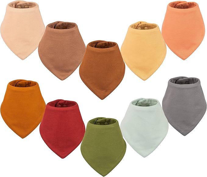 Tiny Twinkle Bandana Scarf Bibs - Water Resistant and Absorbent Drool and Teething Baby Bibs