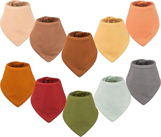 Tiny Twinkle Bandana Scarf Bibs - Water Resistant and Absorbent Drool and Teething Baby Bibs