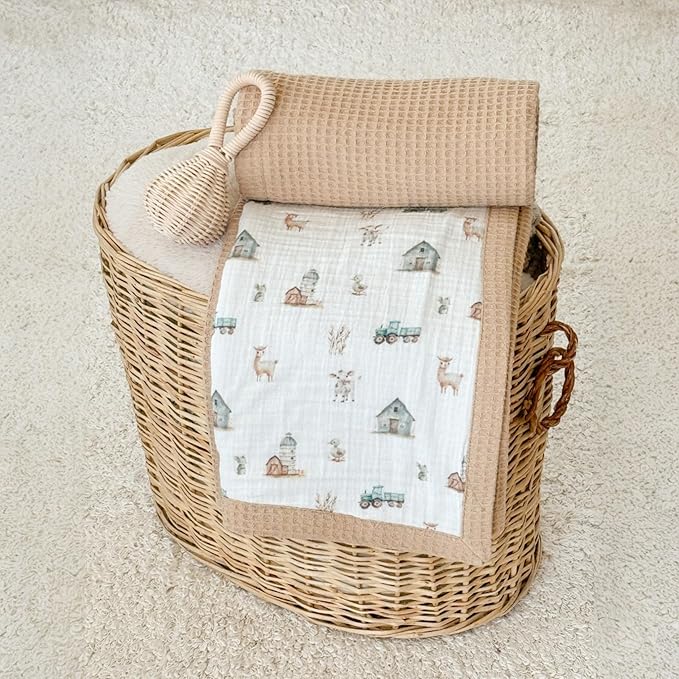Mouliss Personalized Baby Blanket with Name ??Handmade 100% Organic Cotton Newborn Gift | Custom Knit Blanket for Boys, Girls, Kids & Baby Showers