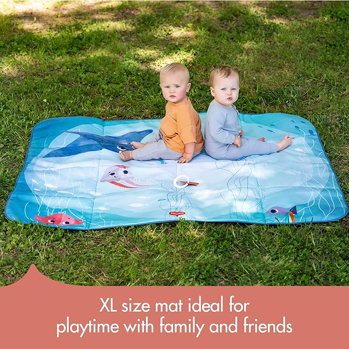 Tiny Love Outdoor Picnic Mat, XL Space Offers Plenty of Room for Play and bonding, Treasure The Ocean