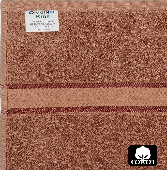 ORIGINAL KIDS Hooded Bath Towel Wrap - 2 Pack - Ultra Soft 100% Cotton Terry Large Oversized Hooded Kids Towel - Shower Pool Beach - 579 GSM Absorbent Quick Dry Plush Gift - 30 x 54 - Mocha