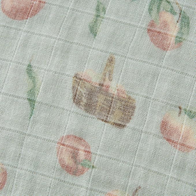 Milkbarn Baby Swaddle Blanket - Soft & Gentle 100% GOTS-Certified Organic Cotton - Nursery Swaddling Blankets for Boys and Girls, Apple Orchard