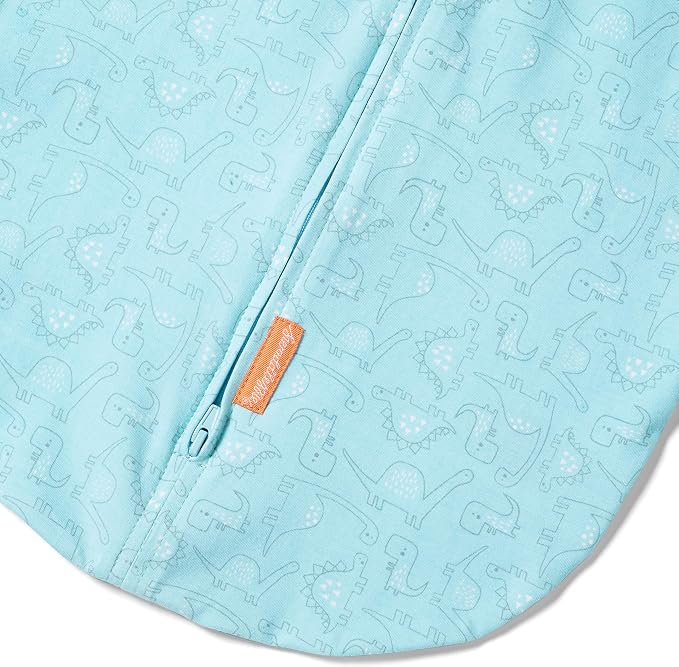 SwaddleMe by Ingenuity Compression Baby Swaddle Pod, Two-Way Zipper for Easy Diaper Changes, Improves Sleep & Calms Startle Reflex, 0-2 Months, 1.0 TOG, 2-Pack - Dino Jam