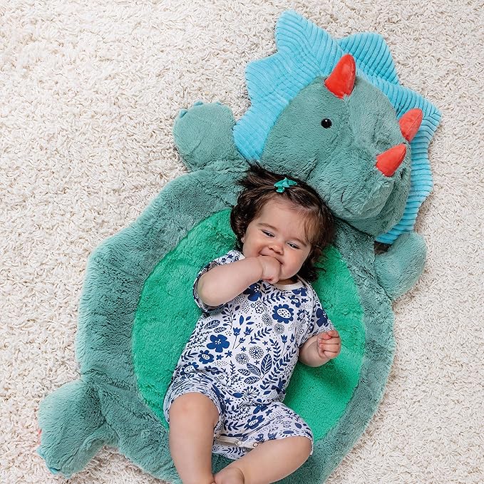 Mary Meyer Bestever Baby Mat Cushioned Tummy Time Floor Play Mats for Babies and Toddlers, 31 x 23-Inches, Pebblesaurus Dinosaur