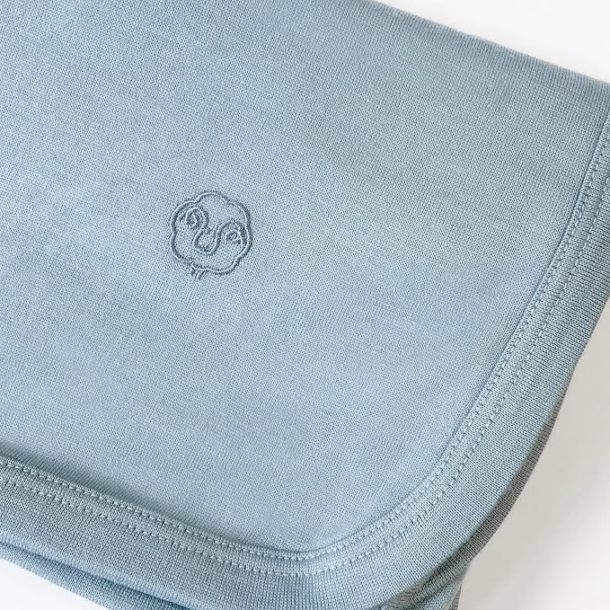 Woolino Baby Swaddle Blanket, 100% Merino Wool Receiving Blanket for Boys & Girls, Swaddles for Newborns 0-3 Months, Blue