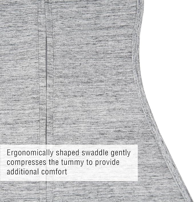 Woombie Convertible Baby Swaddling Blanket I Swaddle Converts to Arms-Free Wearable Blanket for Babies Up to 6 Months, Grey, 14-19 lbs