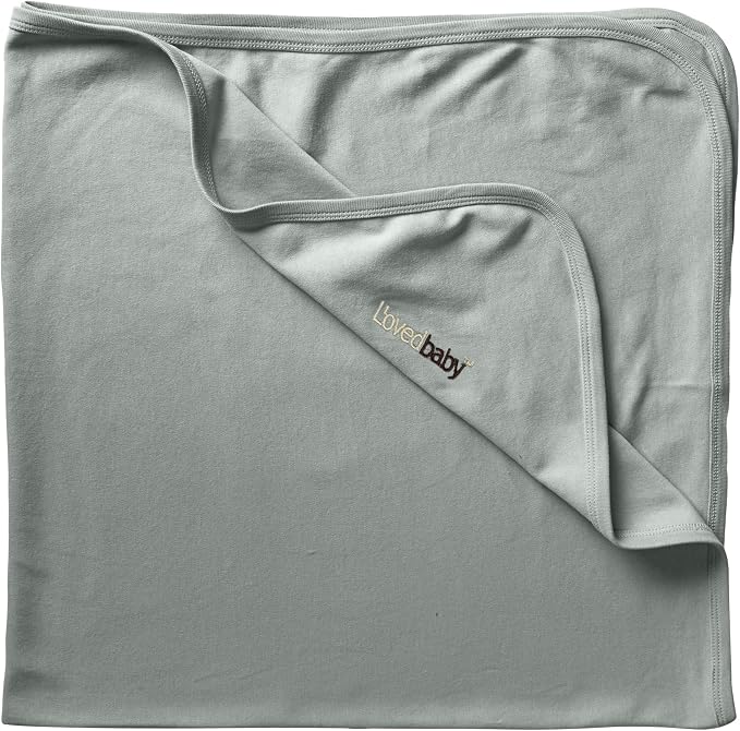 L'ovedbaby Unisex Baby Organic Cotton Swaddle Blanket, GOTS Certified, 37" x 37" Super Soft & Hypoallergenic