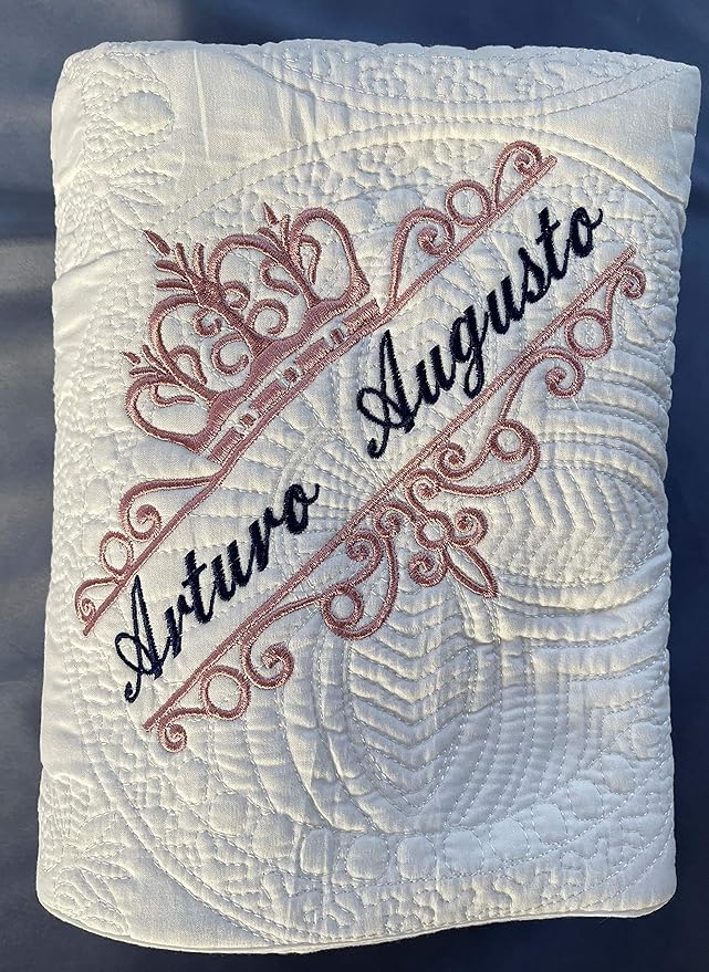 Personalized Baby Blankets Baby Quilt Monogrammed Blankets for Kids Baby Blankets for Girls Embroidered Baby Gifts Soft for Toddler boy or Girl (Crown)