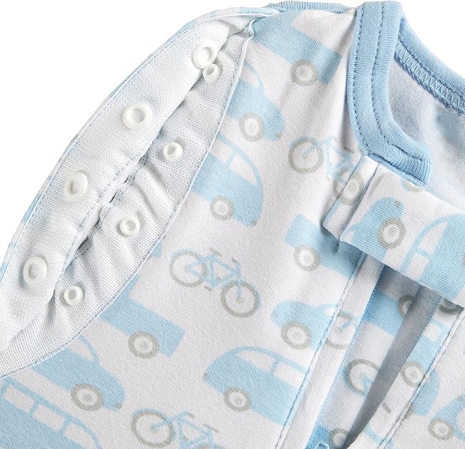 Woombie Convertible Nursery Swaddling Blanket - Swaddle Converts to Wearable Blanket for Babies Up to 3 Months - Vented (Beep Beep, 5-13 lbs)