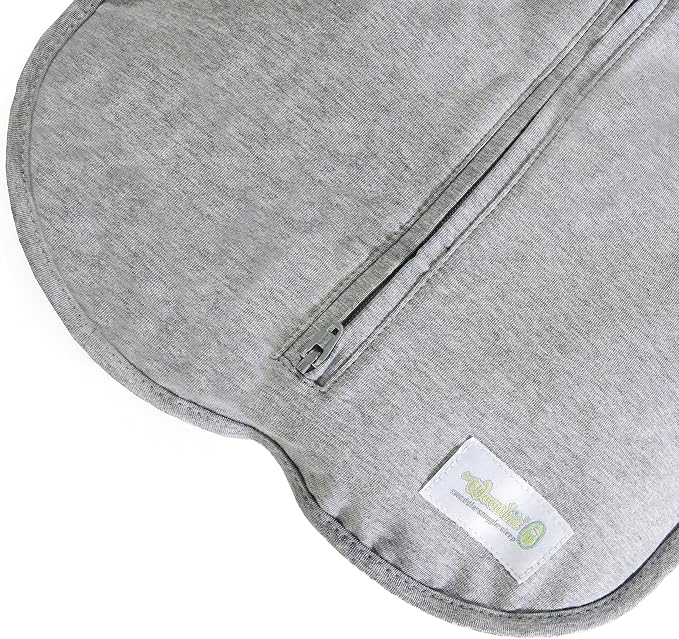 Woombie Convertible Baby Swaddling Blanket I Swaddle Converts to Arms-Free Wearable Blanket for Babies Up to 6 Months, Grey, 14-19 lbs