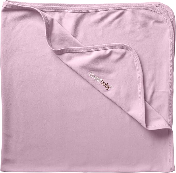 L'ovedbaby Unisex Baby Organic Cotton Swaddle Blanket, GOTS Certified, 37" x 37" Super Soft & Hypoallergenic